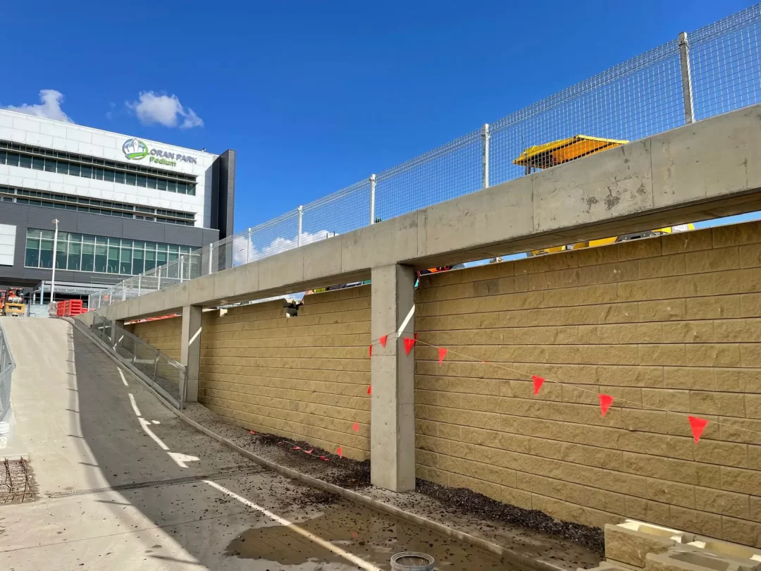 Oran Park Podium Retaining Wall System